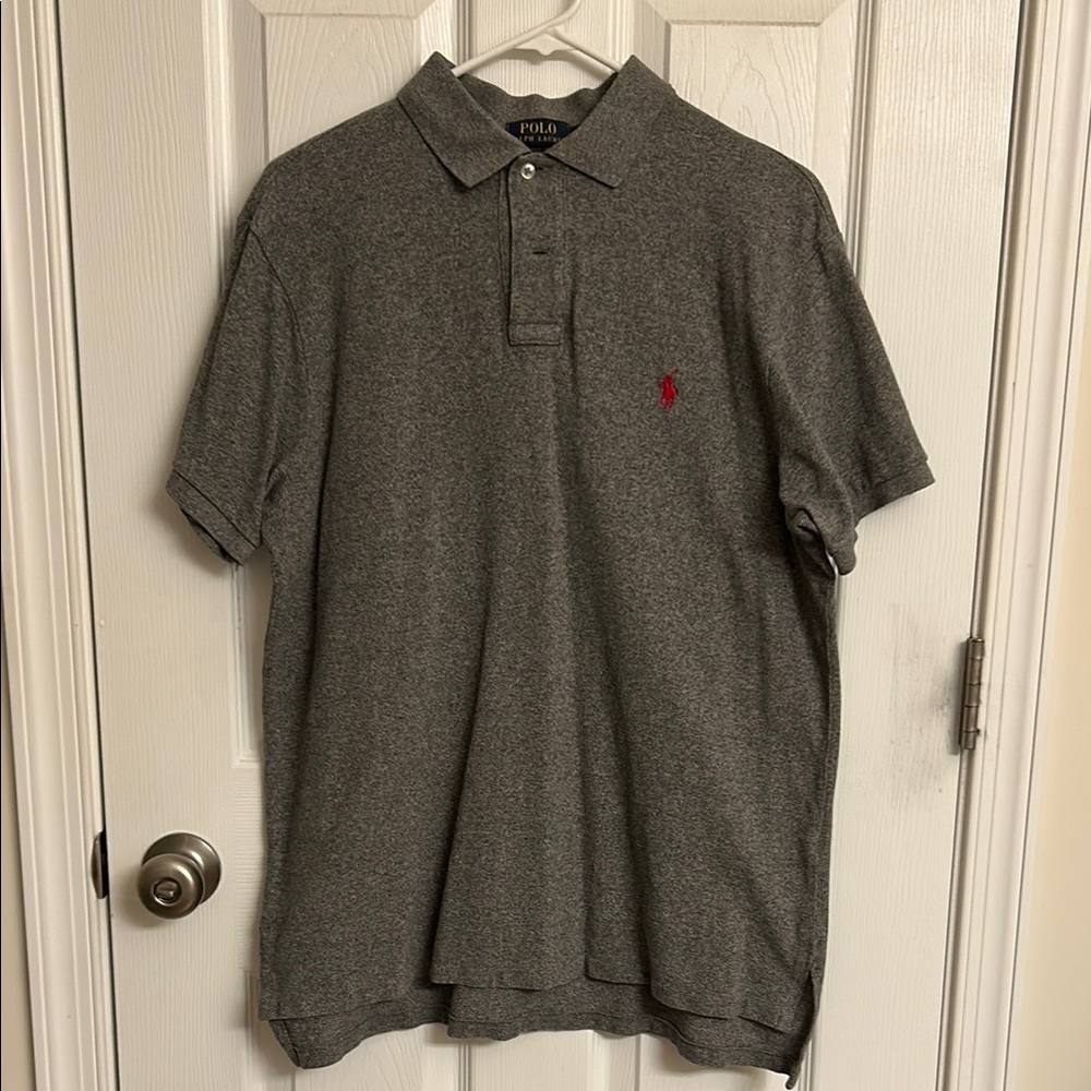 Polo by Ralph Lauren Gray Classic Short Sleeve Cotton Polo Shirt Size Large